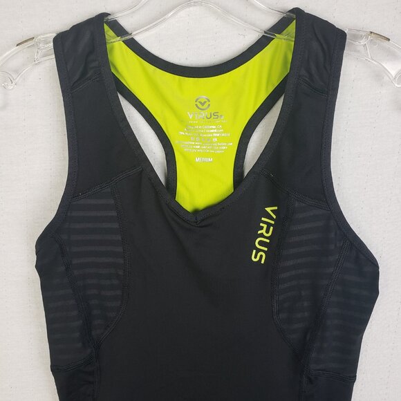 Virus Intl Ascend Singlet Powerlifting Weightlifting Black Neon Green size M - Picture 5 of 11